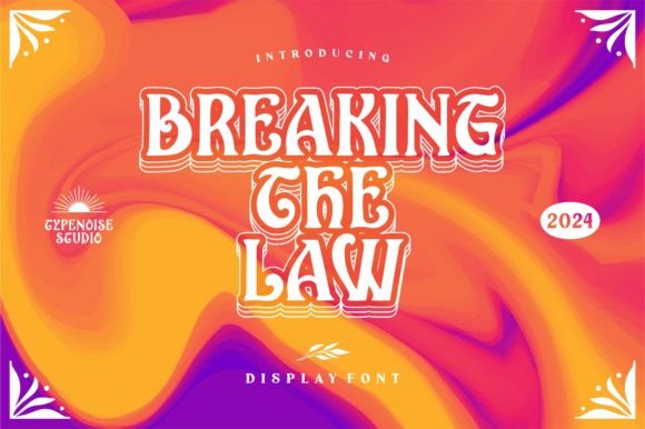 Breaking the Law Font for Vintage Craft Projects