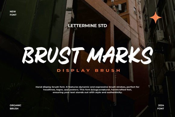 Brust Marks Font: Artistic Display Type for Makers