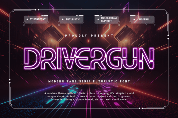Drivergun Font: Modern Branding for Small Business