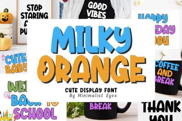 Milky Orange Font: A Display Typeface for Playful Campaigns