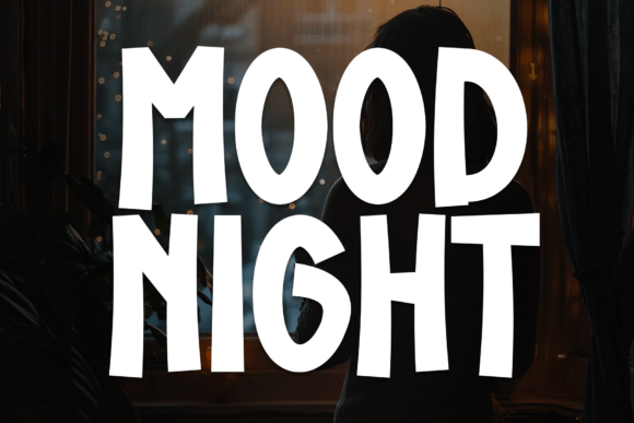 Mood Night Font: Bold Display Typography for Web Design