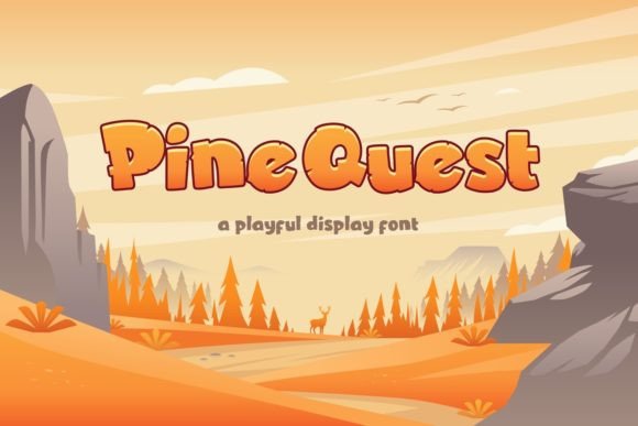 Pine Quest Font Review: A Chunky Display Typeface for Adventure Brands