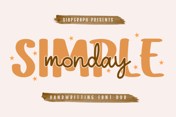 Simple Monday Duo Font for Cute Web Design