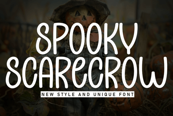 Spooky Scarecrow Font: A Display Typeface for Seasonal Branding