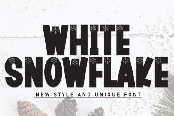 White Snowflake Font: Quirky Display Type for Digital Ads